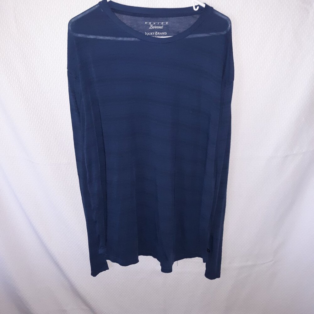 Lucky Brand Venice Burnout Leng Sleeve Shirt - Womans